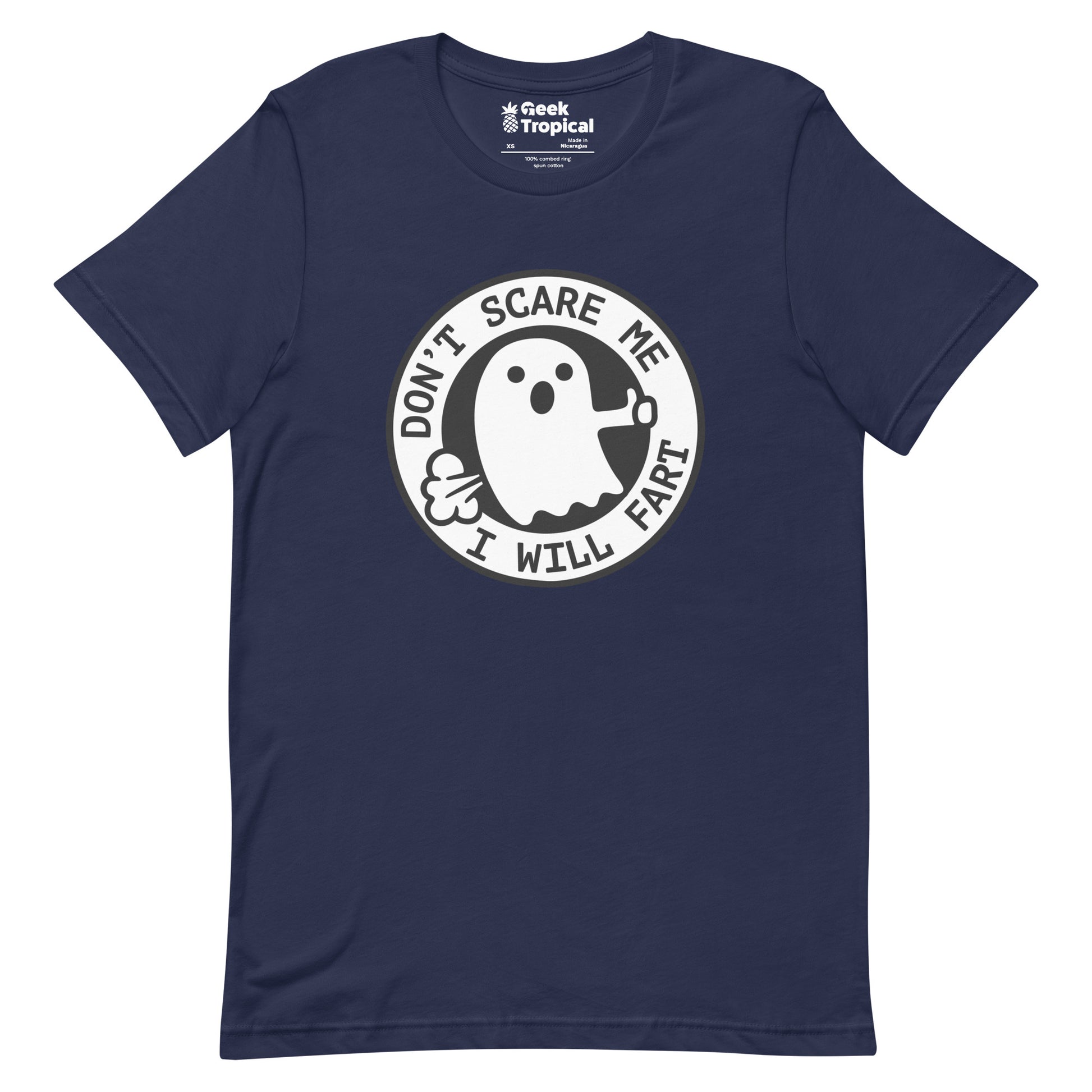 I'm Scared Ghost Fart T-Shirt Geek Nerd