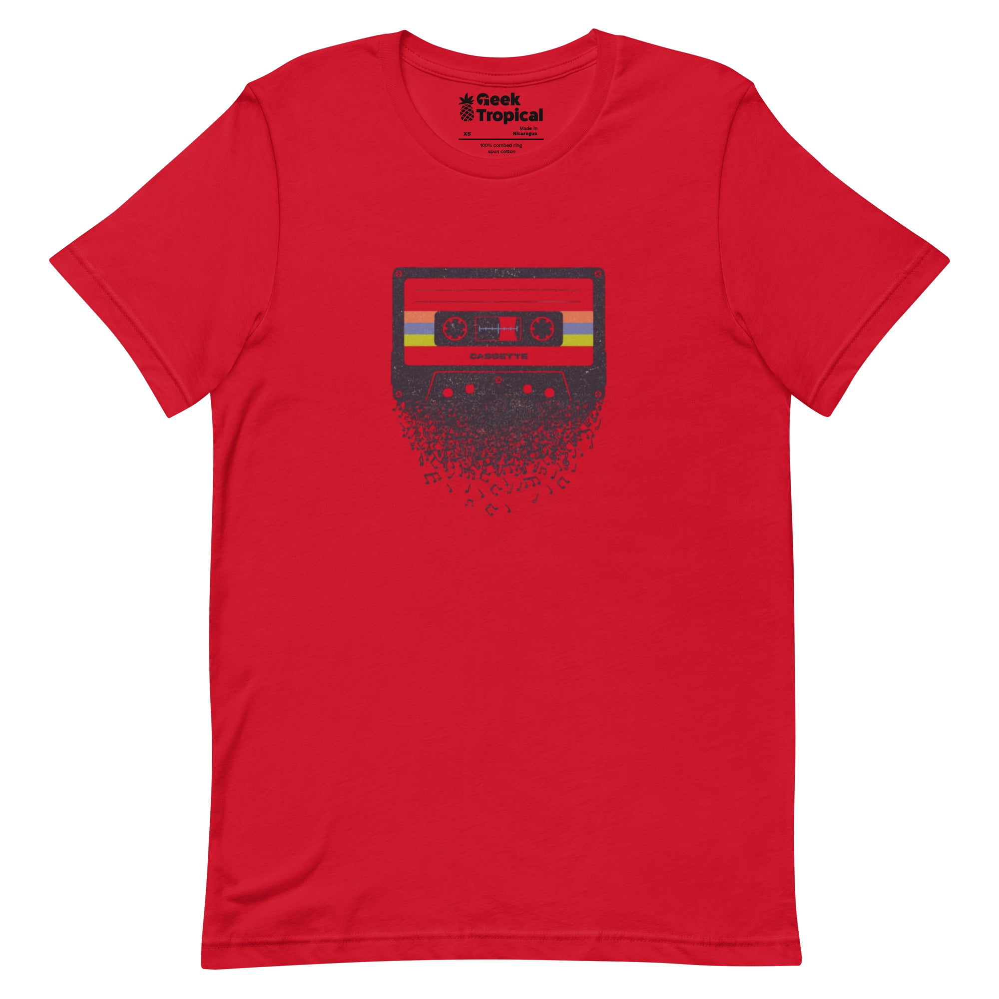Cassette Musical Notes T-Shirt Geek Nerd Design by Tobe Fonseca FLOW DESC WRITING music print