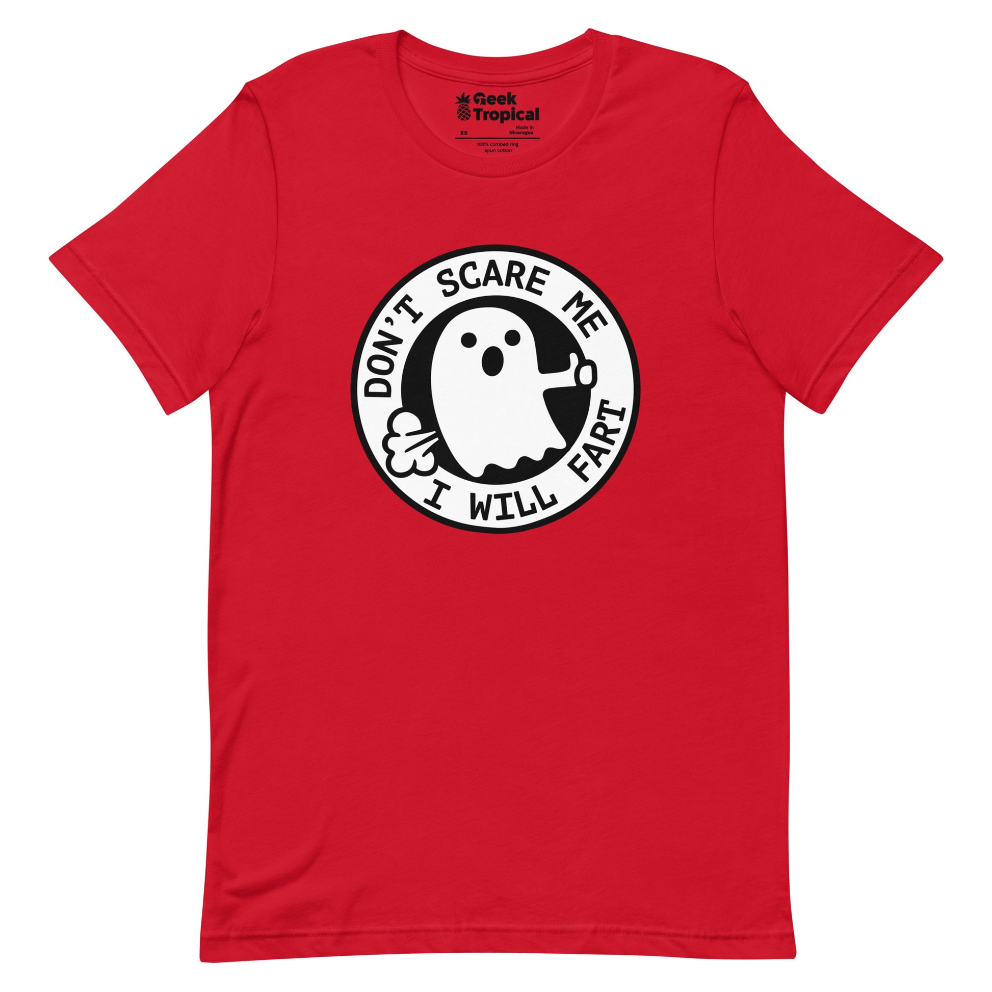 I'm Scared Ghost Fart T-Shirt Geek Nerd