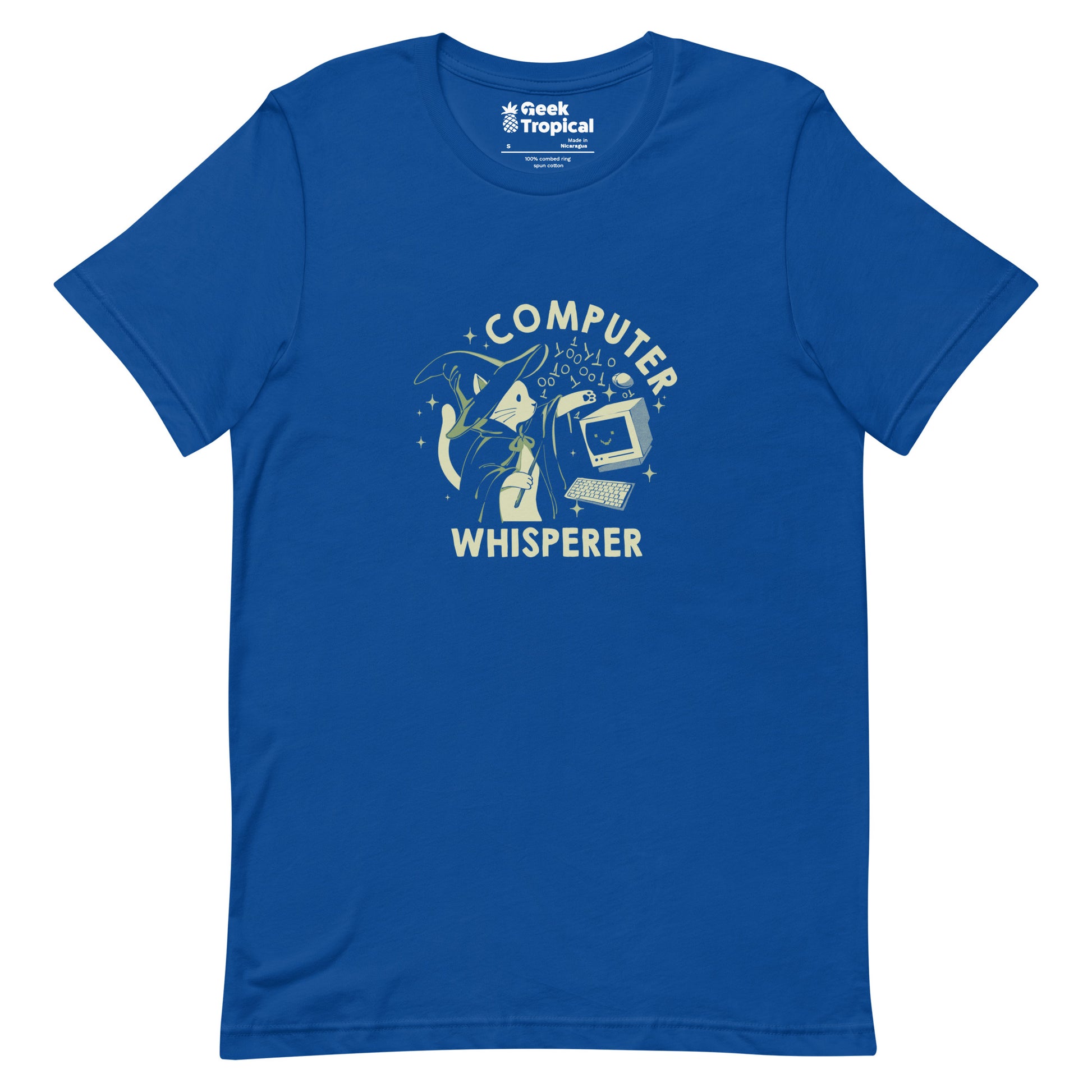 Computer Cat Whisperer T-Shirt Geek Nerd