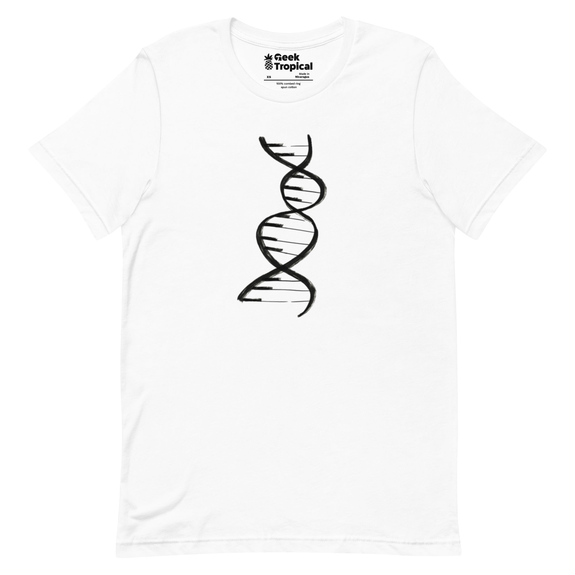 DNA Piano Music T-Shirt Geek Nerd Design by Tobe Fonseca FLOW DESC WRITING music print