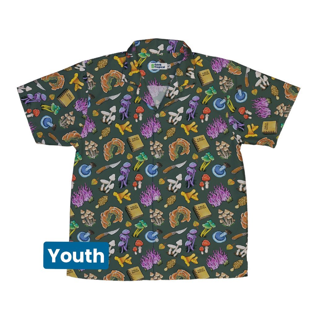 Anime Mushrooms Youth Hawaiian Shirt - YXS - -