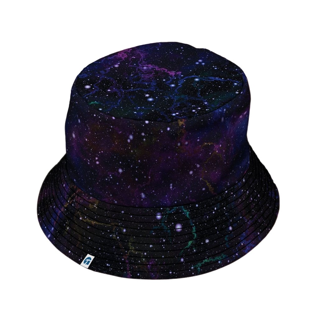 Beautiful Nebula Outer Space Bucket Hat - M - Grey Stitching - -