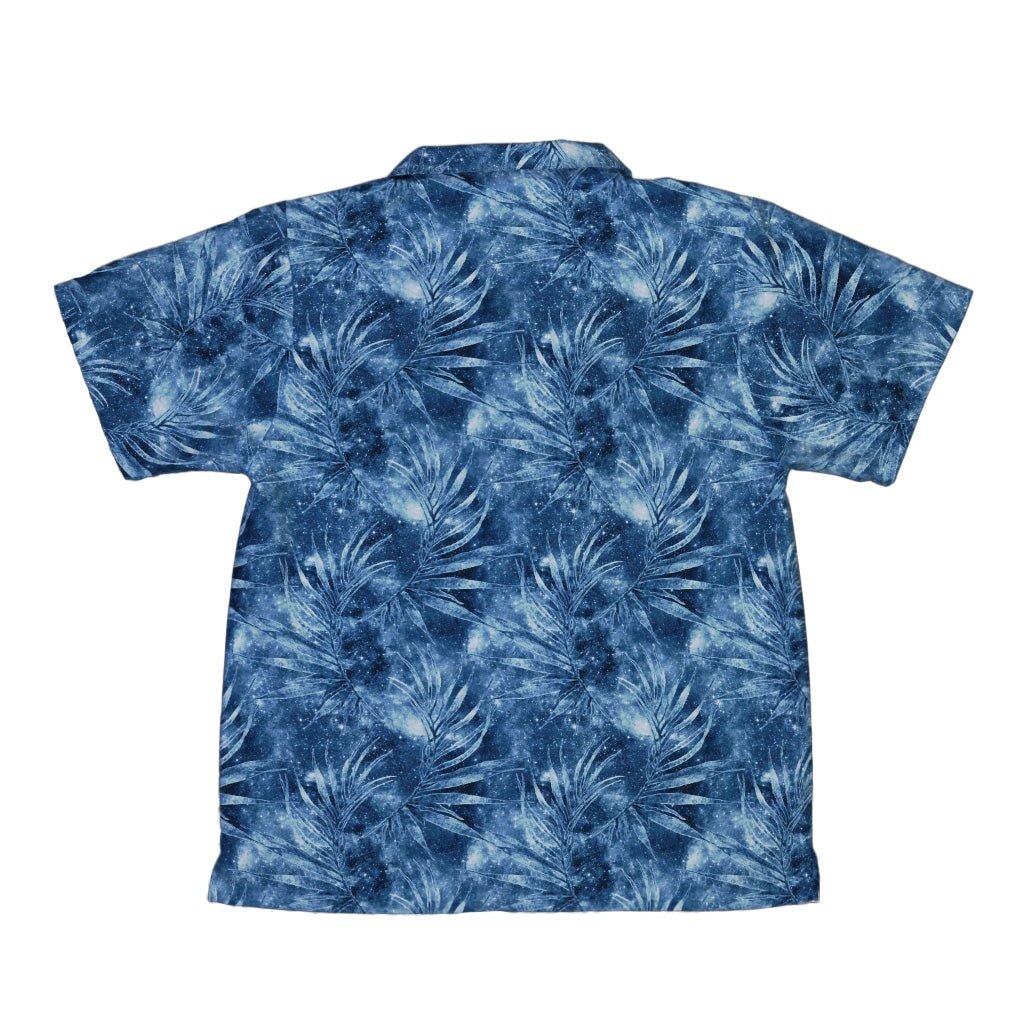 Blue Grey Hawaiian Space Youth Hawaiian Shirt - YXS - -