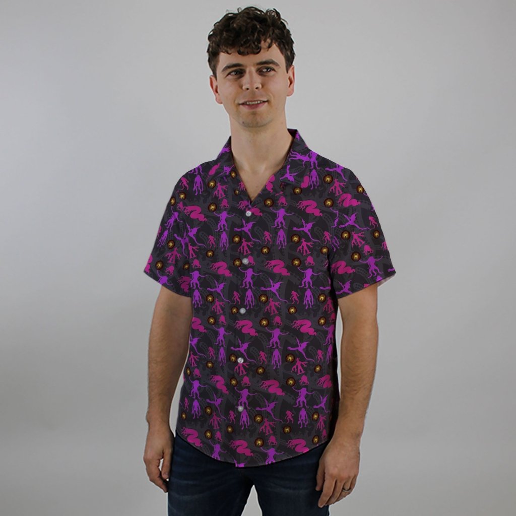 Call of Cthulhu Button Up Shirt - S - Hawaiian Shirt - No Pocket -