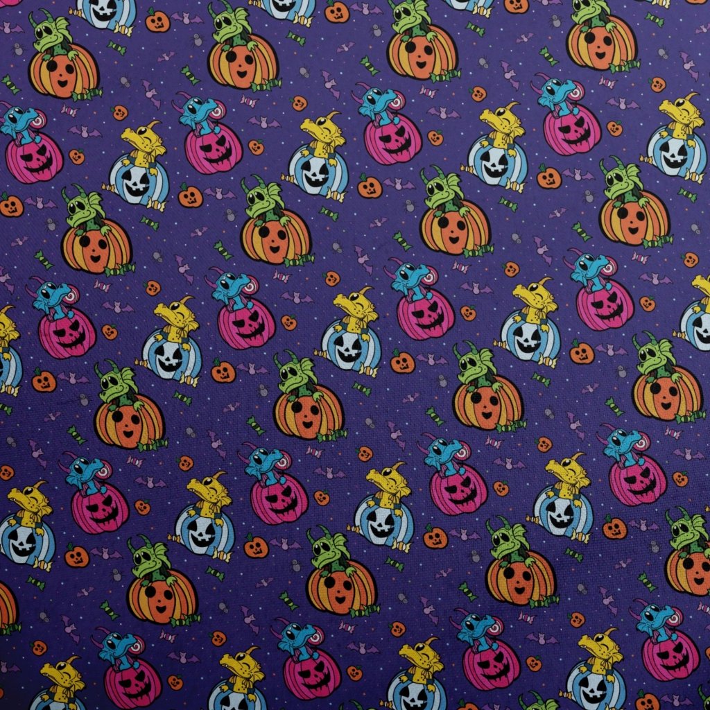 Candy Pumpkin Dragons Button Up Shirt - S - Button Down Shirt - No Pocket -