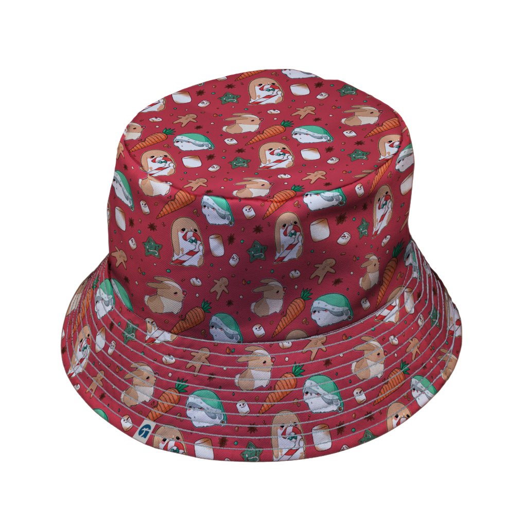 Cinnamon Anime Bunnies Bucket Hat - M - Grey Stitching - -