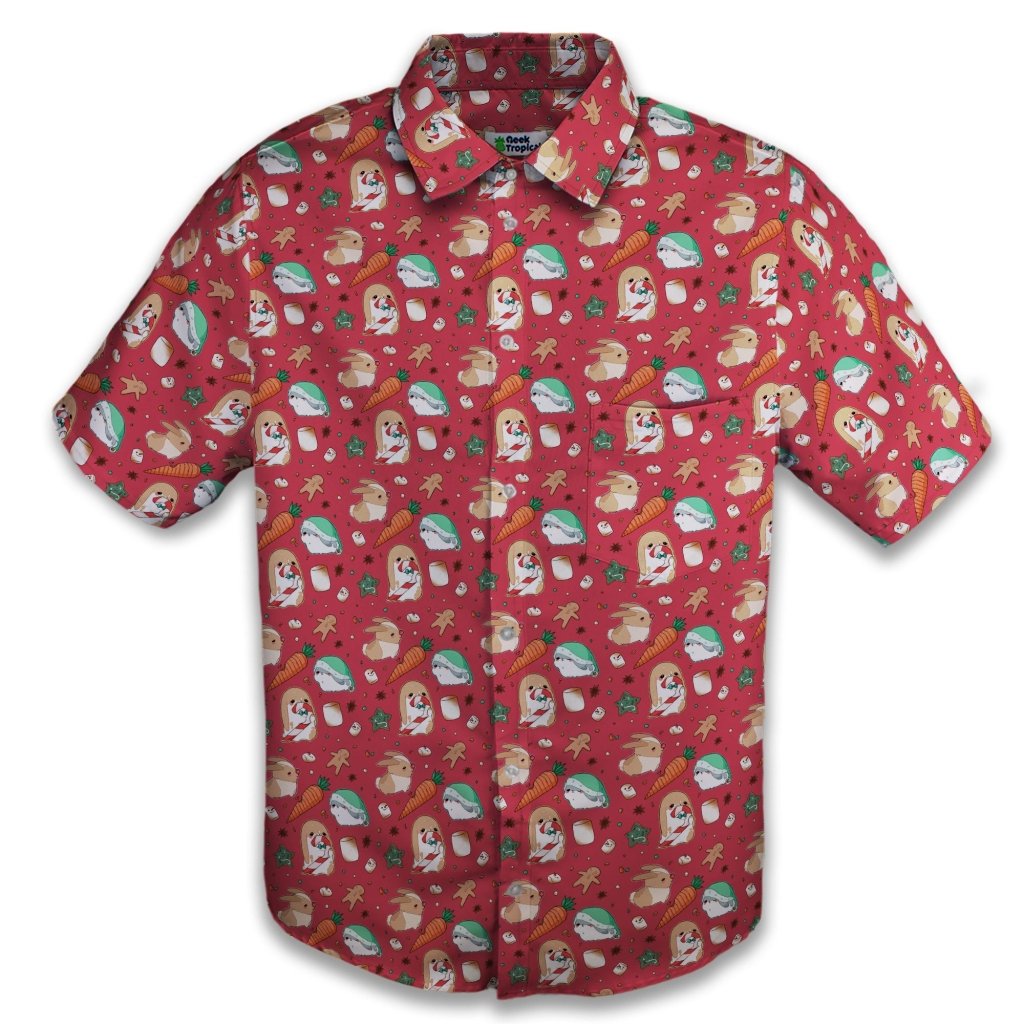 Cinnamon Anime Bunnies Button Up Shirt - XS - Button Down Shirt - No Pocket -
