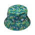 Dinosaur Smiles Flowers and Leaves Bucket Hat - M - Grey Stitching - -