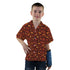 Dinosaur Tropical Fall Sunset Youth Hawaiian Shirt - YXS - -