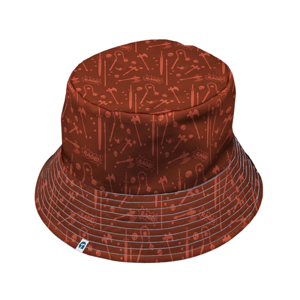 Dnd Barbarian Class Bucket Hat - M - Black Stitching - -