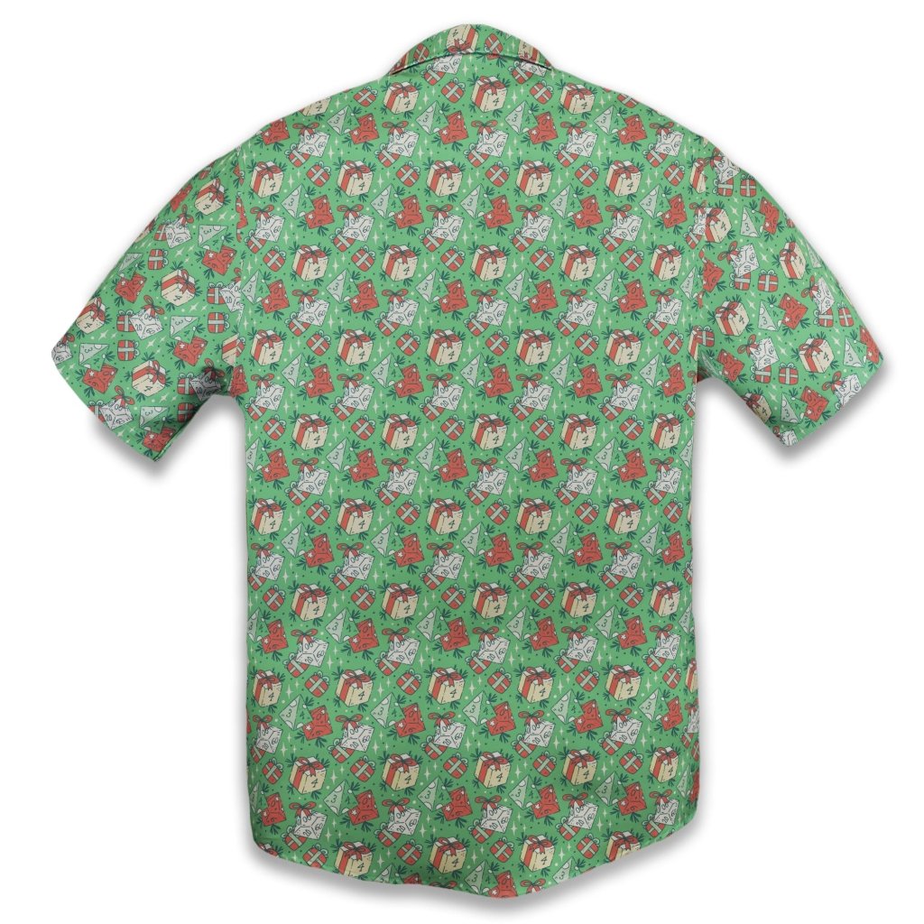 Dnd Christmas Dice Presents Button Up Shirt - XS - Button Down Shirt - No Pocket -