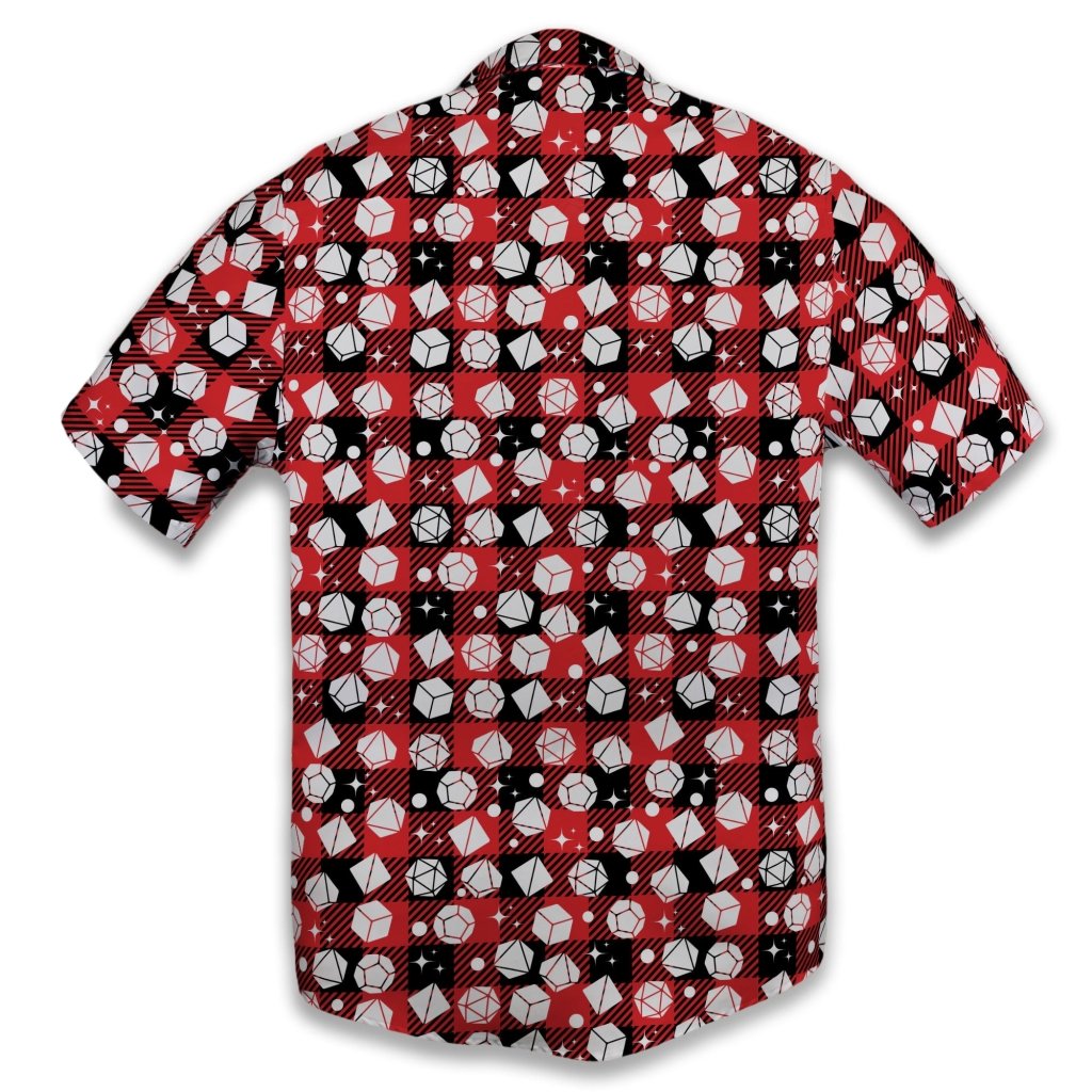 Dnd Christmas Red Plaid Button Up Shirt - XS - Button Down Shirt - No Pocket -