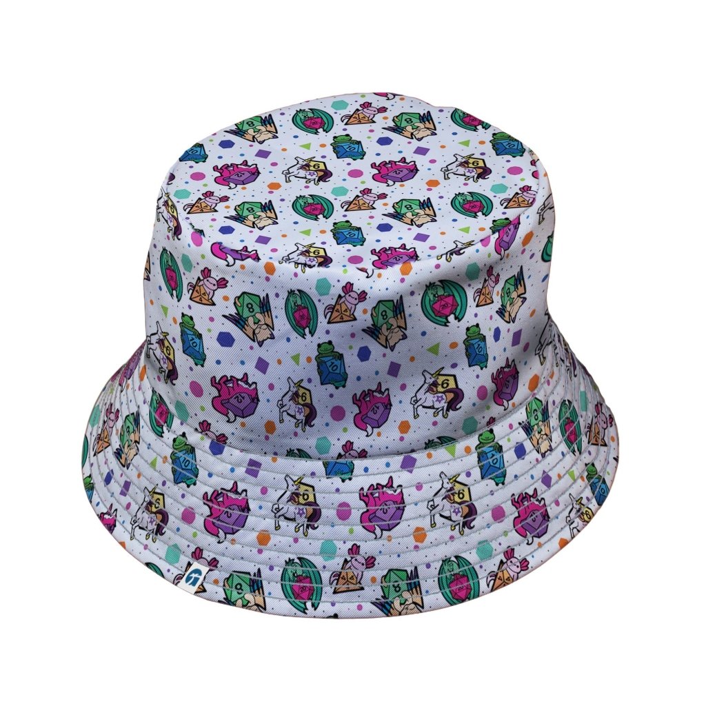 DND Dice Critters Colors Bucket Hat - M - Black Stitching - -