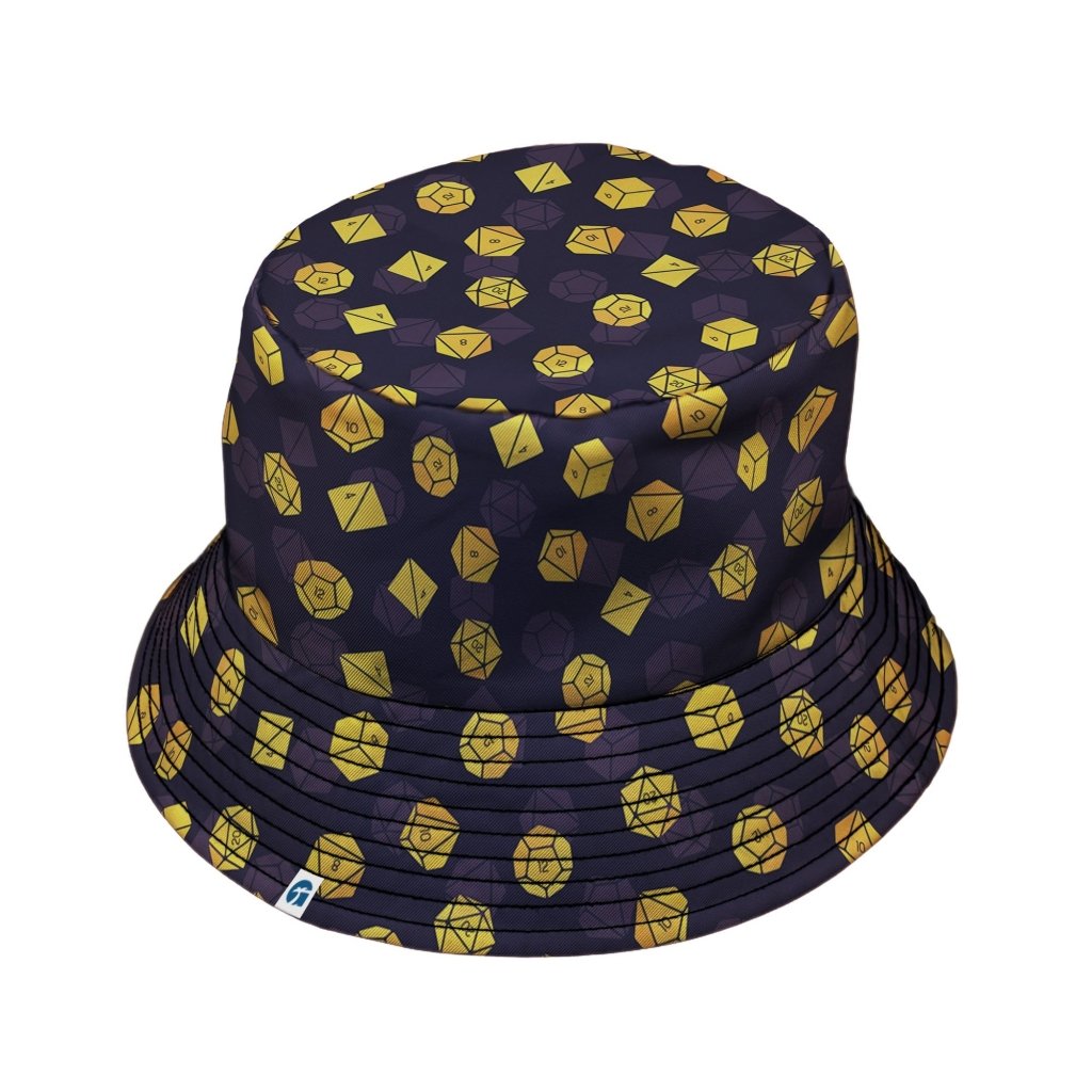 Dnd High Roller Gold Dice Bucket Hat - M - Grey Stitching - -