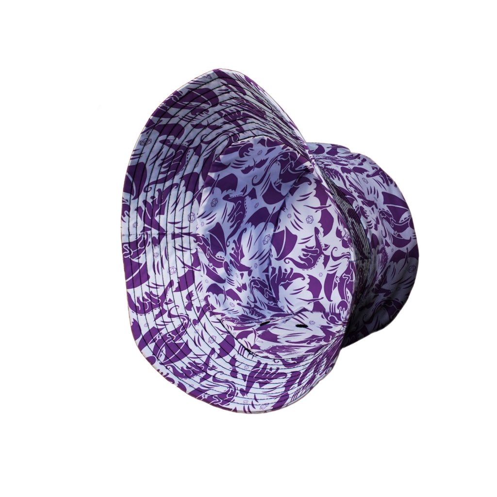 Dnd Purple Dragons Bucket Hat - M - Grey Stitching - -