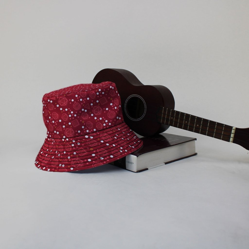 Dnd Red Dice Sets Bucket Hat - M - Black Stitching - -