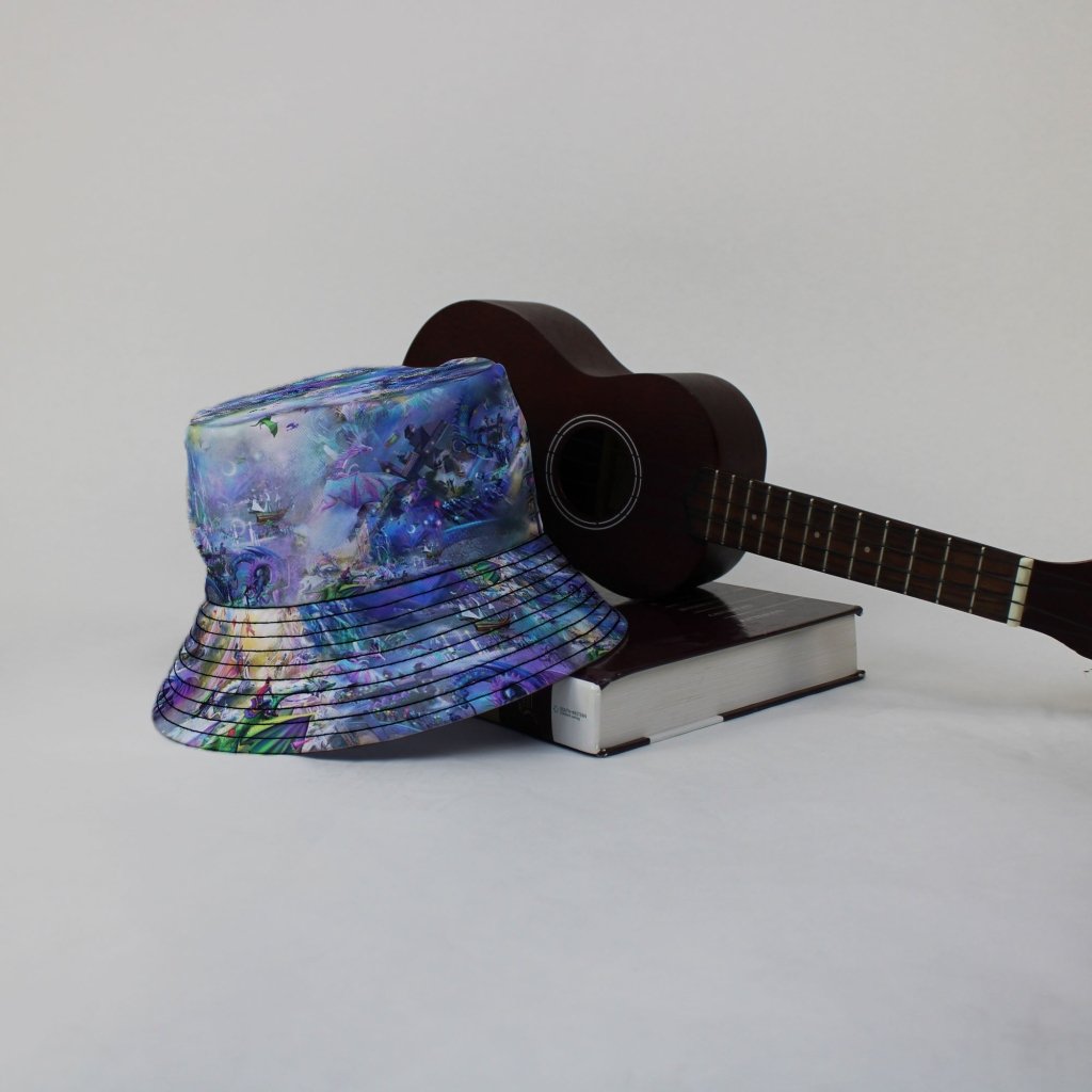 Dragon Chase Bucket Hat - M - Black Stitching - -