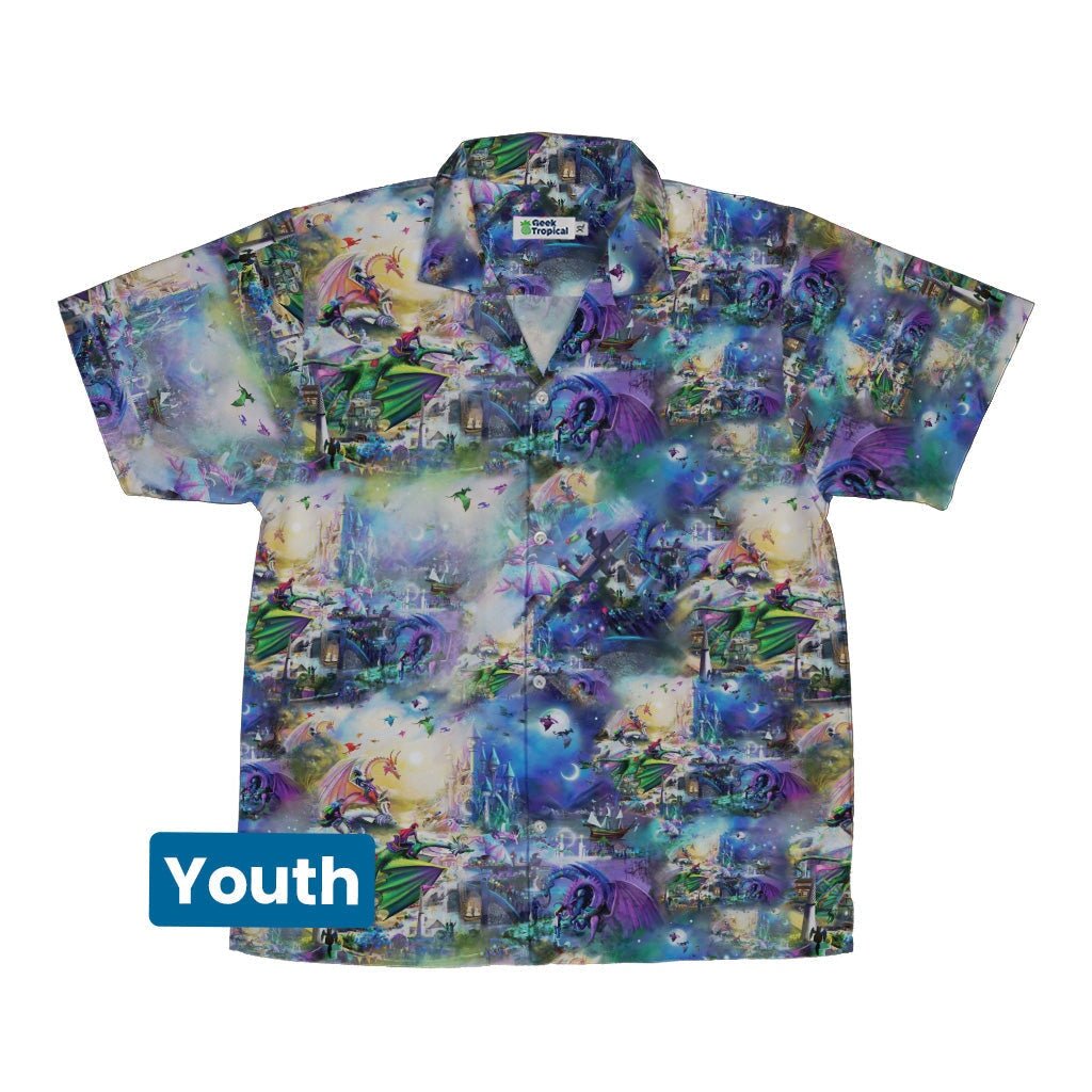 Dragon Chase Youth Hawaiian Shirt - YXS - -