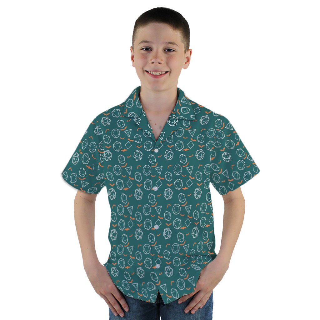 Halloween Dnd Dice Youth Hawaiian Shirt - YM - -