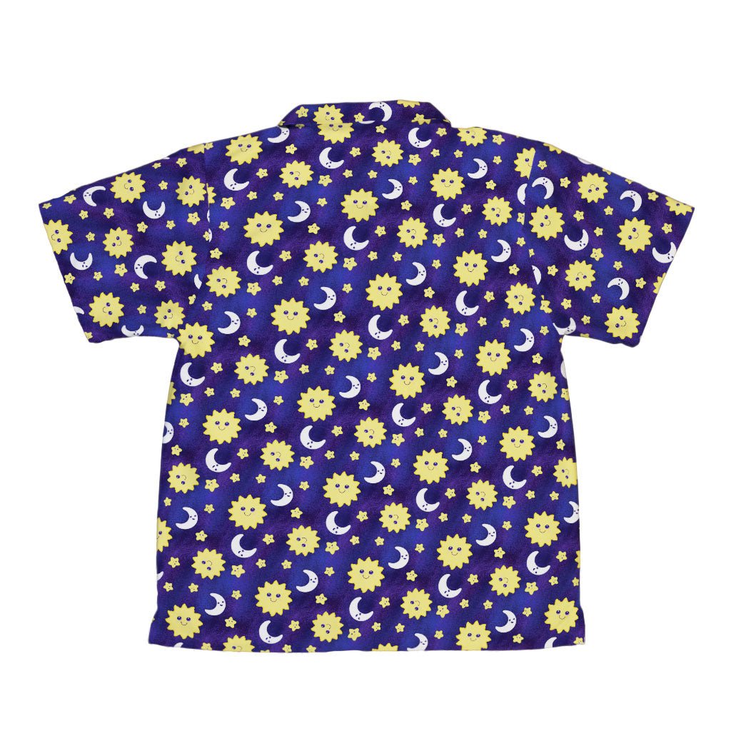 Happy Sun Moon Youth Hawaiian Shirt - YXS - -
