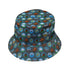 Hexagon Tile Game Symbols Bucket Hat - M - Black Stitching - -