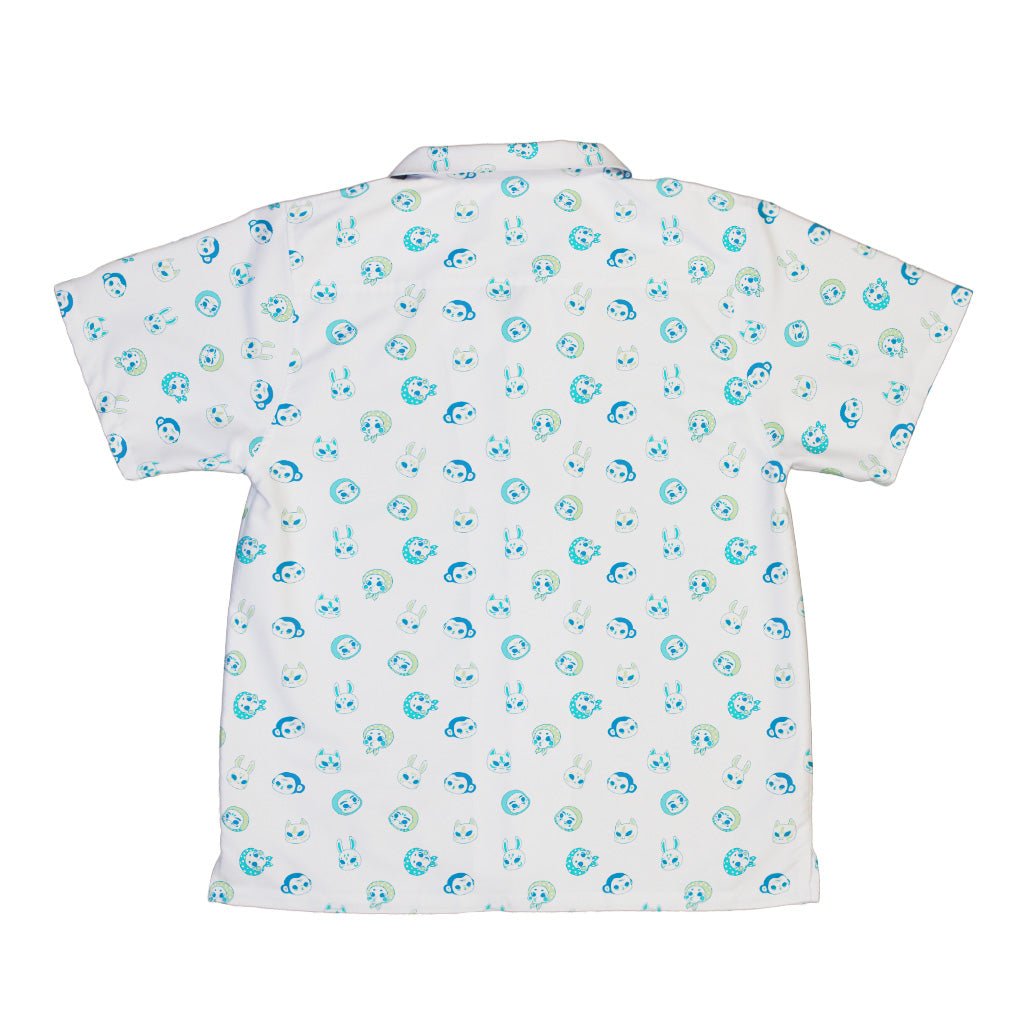 Kawaii Masks Parade Blue Light Youth Hawaiian Shirt - YXS - -