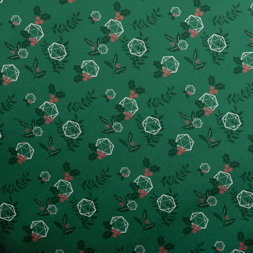 Leafy Mistletoe Dice Button Up Shirt - XS - Button Down Shirt - No Pocket -