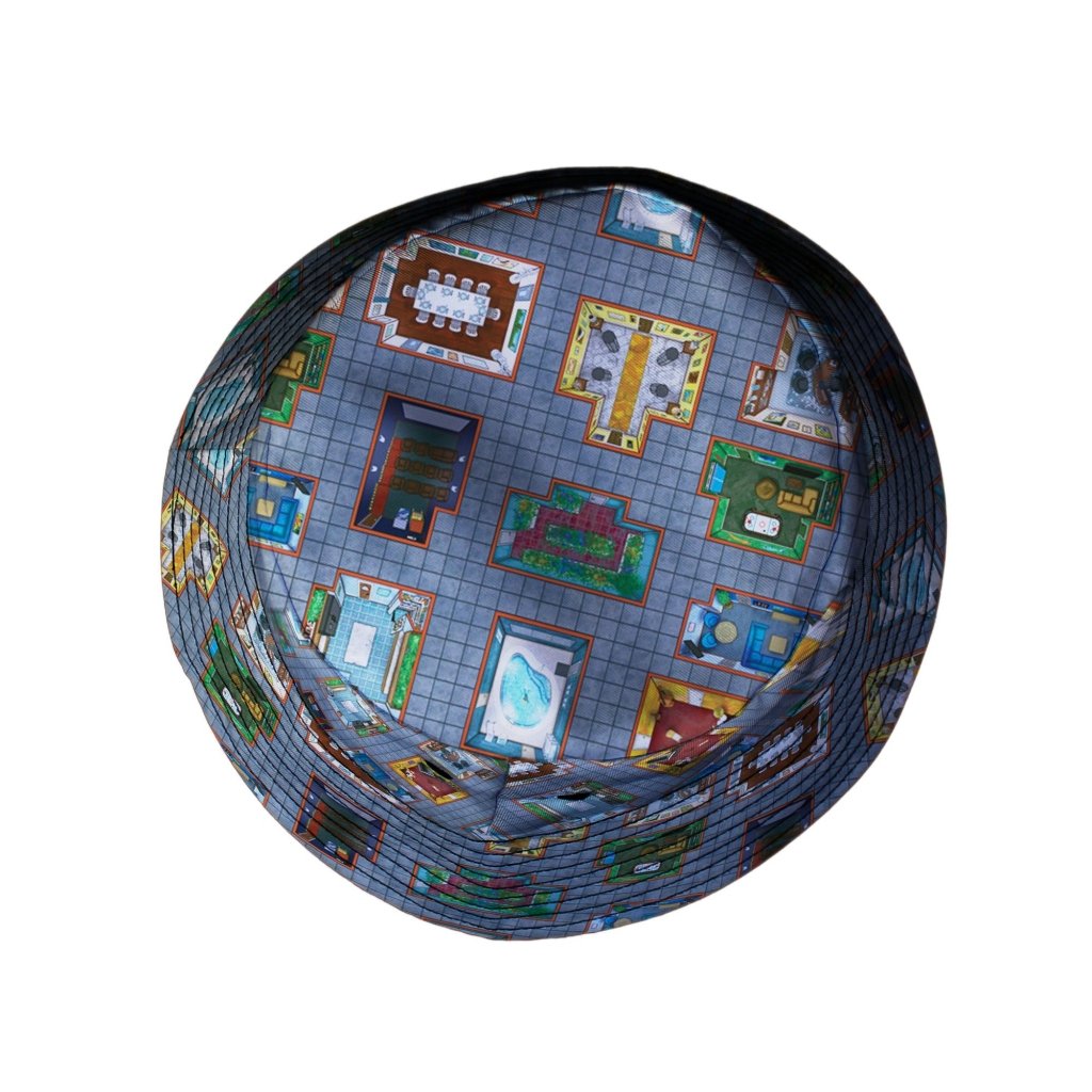 Murder Mystery Board Game Bucket Hat - M - Grey Stitching - -