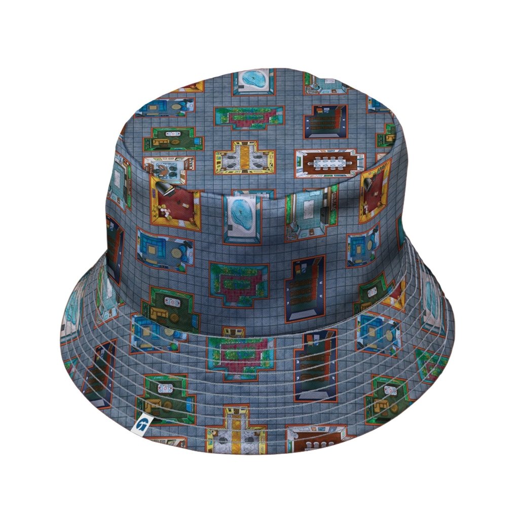 Murder Mystery Board Game Bucket Hat - M - Black Stitching - -