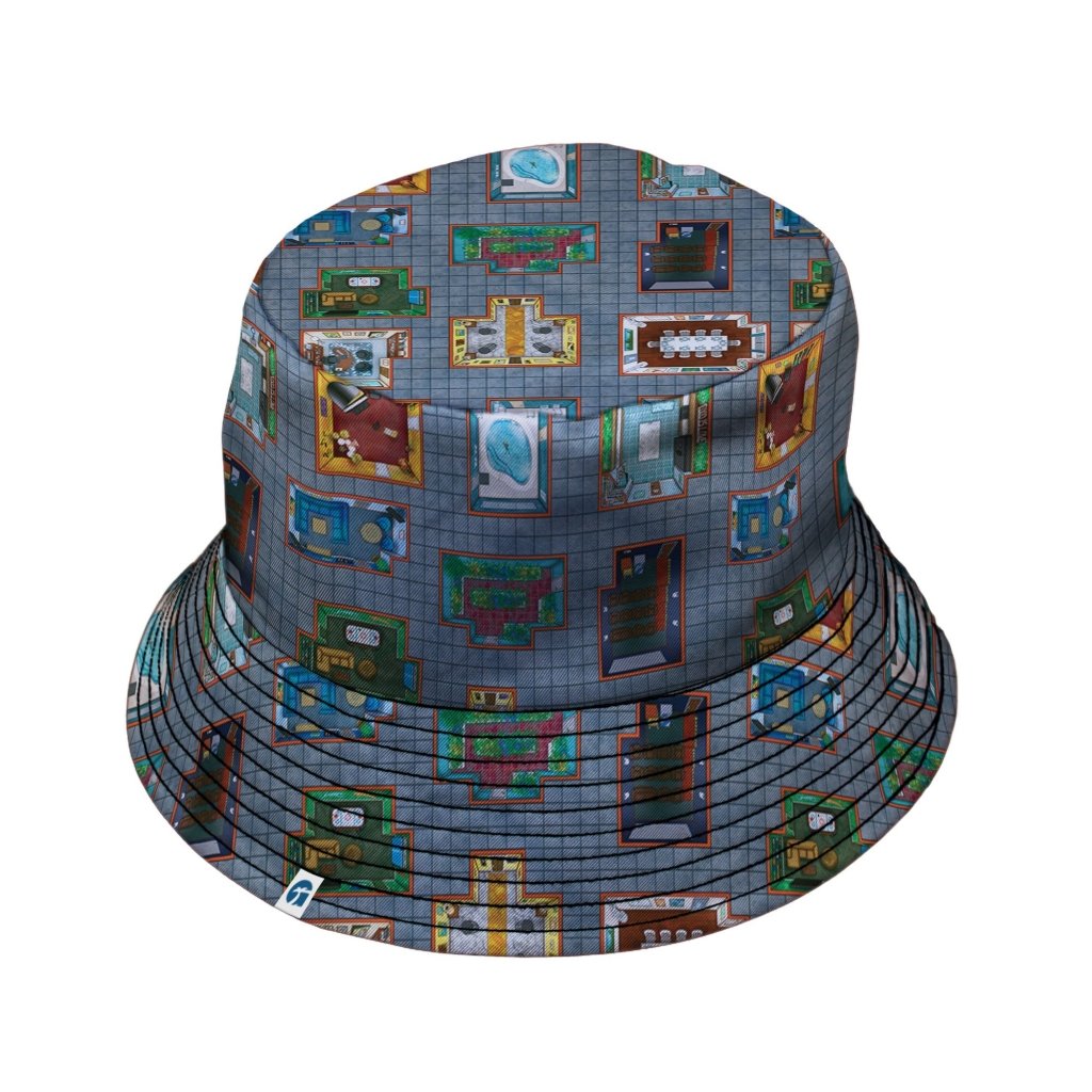 Murder Mystery Board Game Bucket Hat - M - Grey Stitching - -