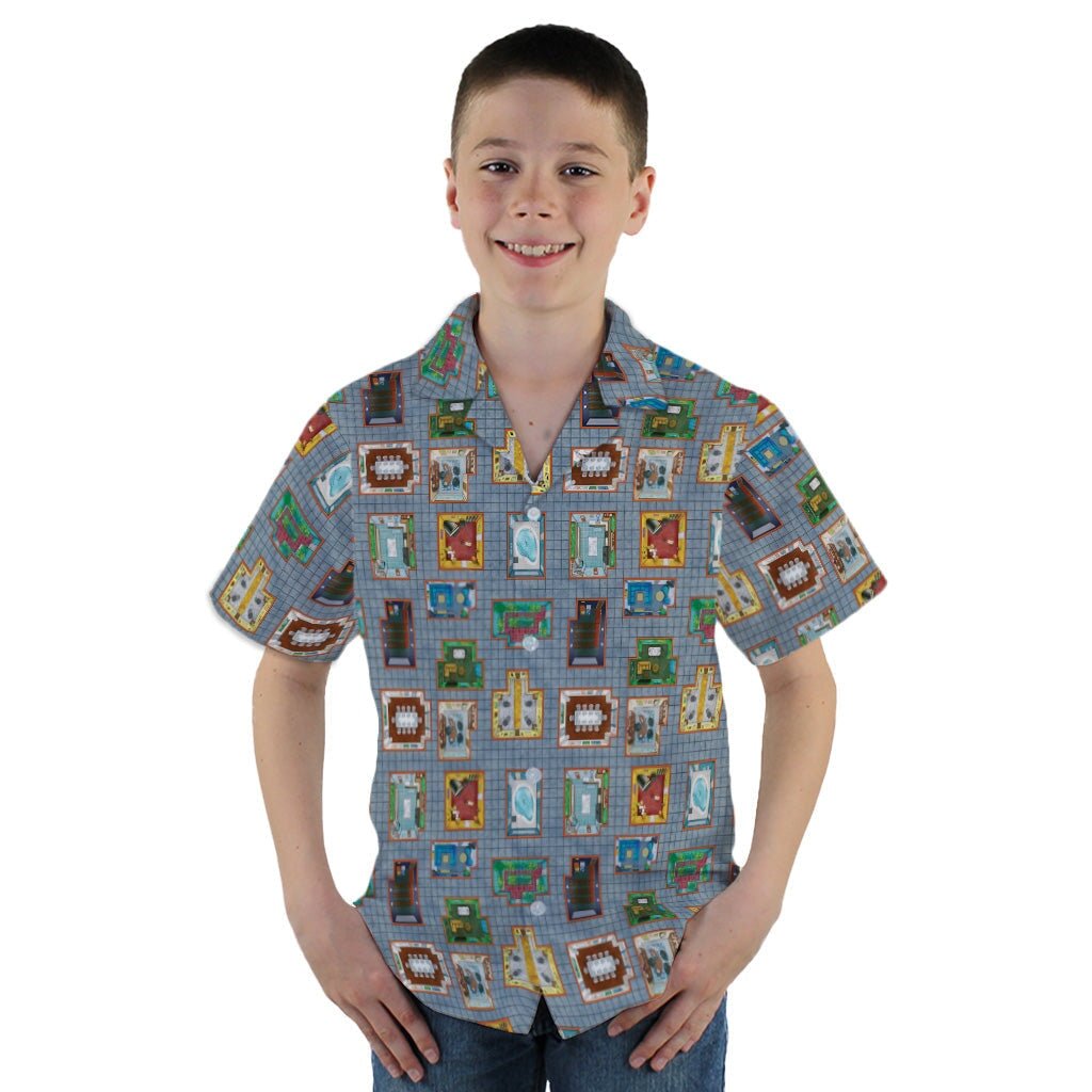 Murder Mystery Board Game Youth Hawaiian Shirt - YM - -