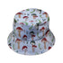 Santa Snails & Winter Mushrooms Bucket Hat - M - Grey Stitching - -