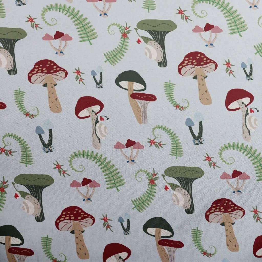 Santa Snails & Winter Mushrooms Button Up Shirt - XS - Button Down Shirt - No Pocket -