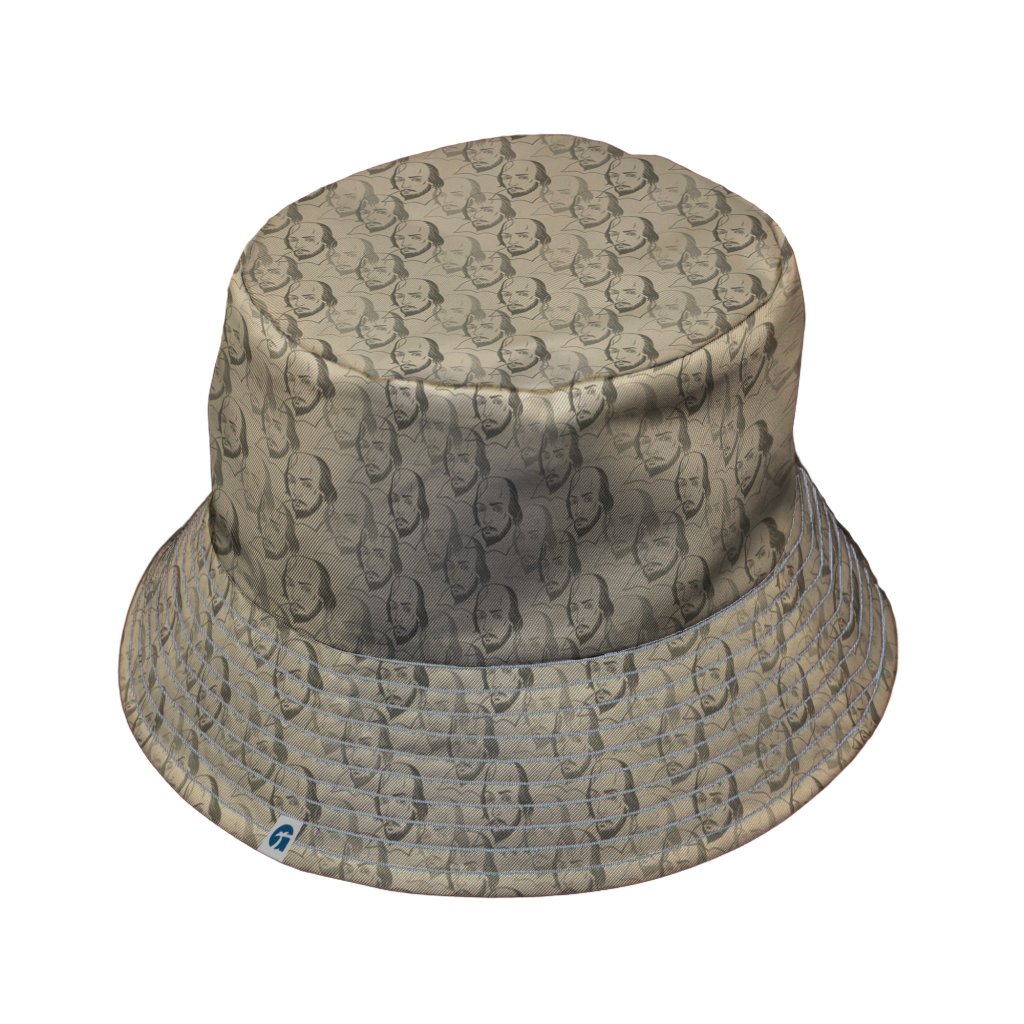 Shakespeare Tan Monochrome Bucket Hat - M - Grey Stitching - -