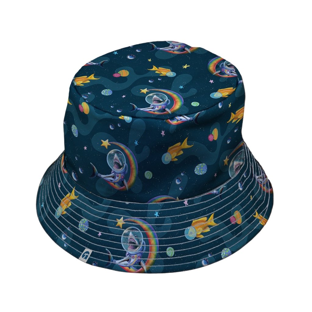 Space Sharks Bucket Hat - M - Grey Stitching - -
