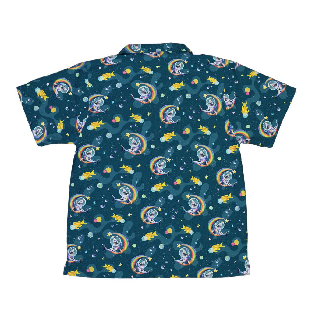 Space Sharks Youth Hawaiian Shirt - YXS - -