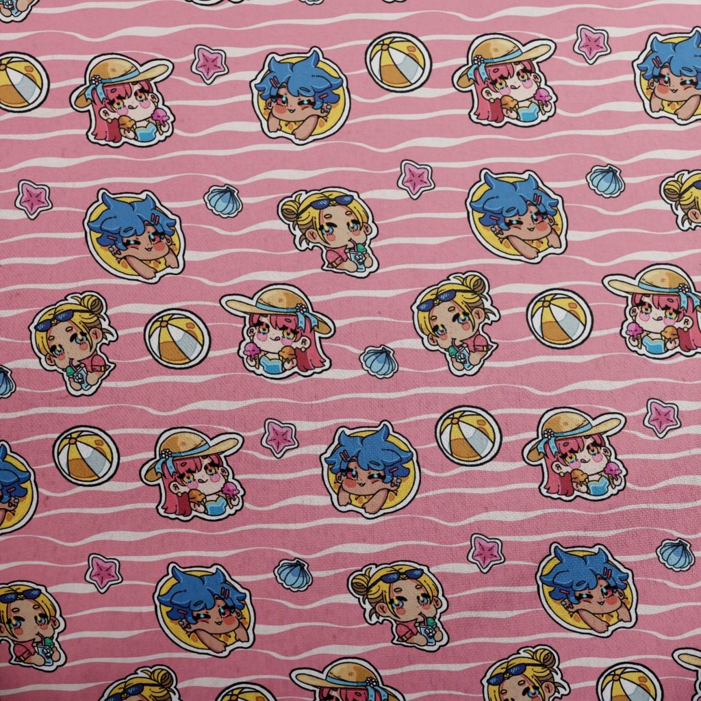 Summer Chibi Anime Stickers Strawberry Popsicle Youth Hawaiian Shirt - YXS - -