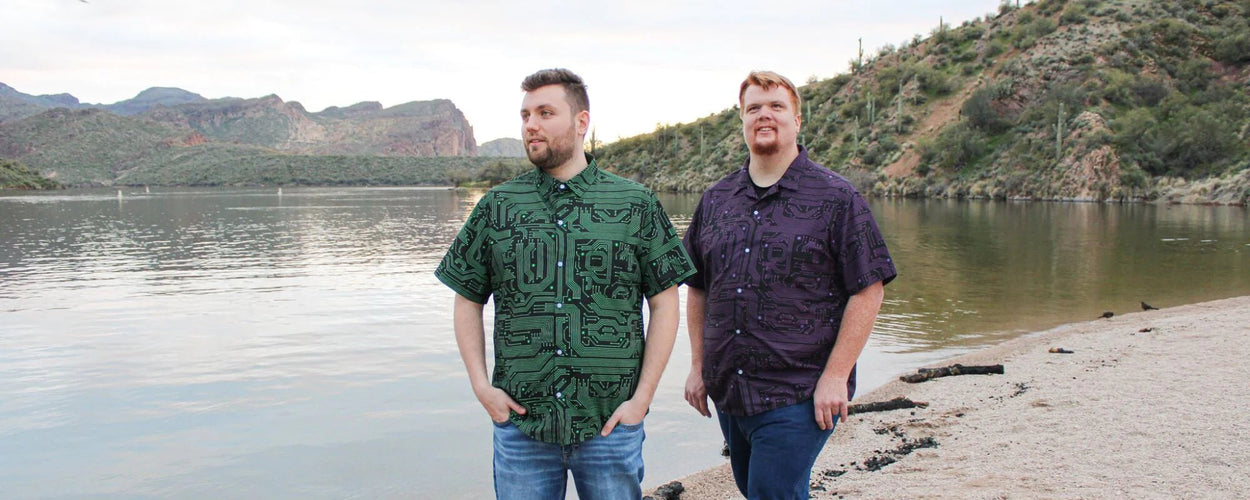 Computer Button Up Shirts - Geek Tropical