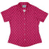 1s and 0s Pink Binary Curvy Button Up Shirt Geek Nerd computer print Design by Zirkus Design q225
