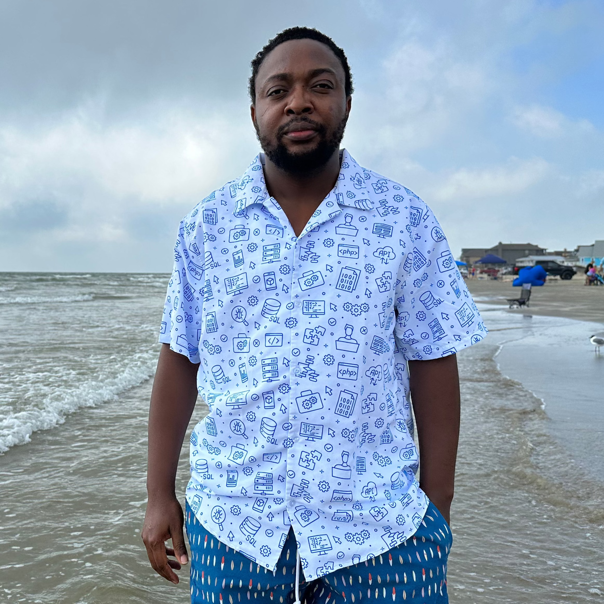 Computer Software Engineer White Button Up Shirt