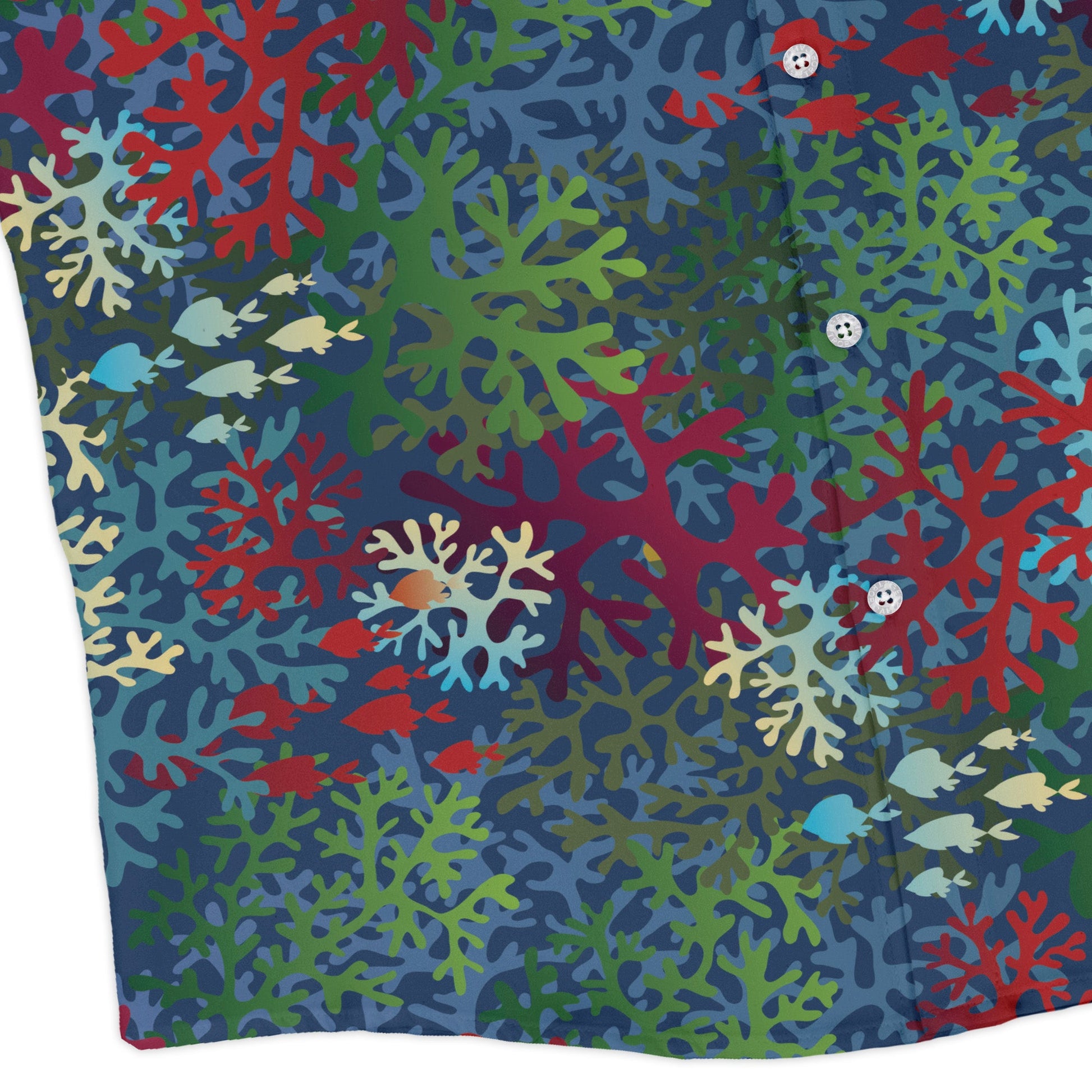 A Christmas Coral Long Sleeve Button Up Shirt