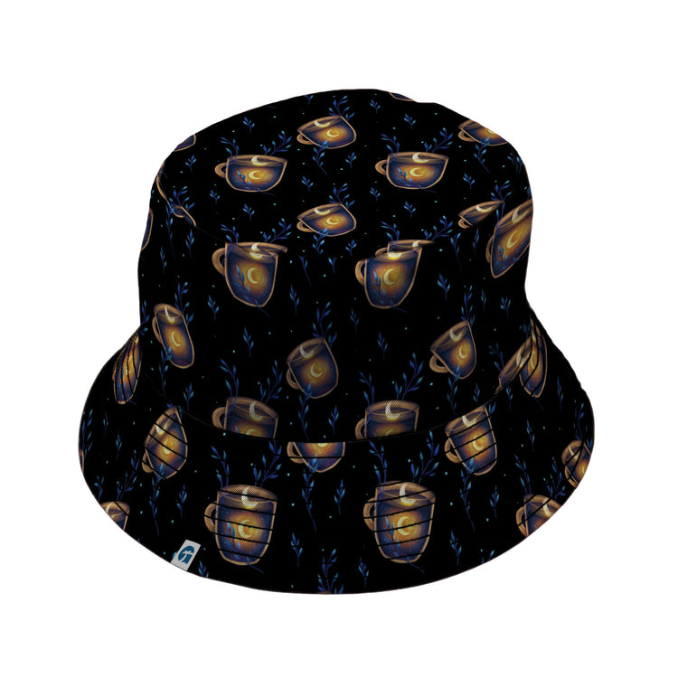 A Cup of Moonshine Bucket Hat Geek Nerd 0925 Design by Episodic FLOW DESC WRITING