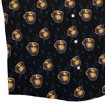 A Cup of Moonshine Button Up Shirt Geek Nerd 0925 adult sizing All Adult Button Up Shirts