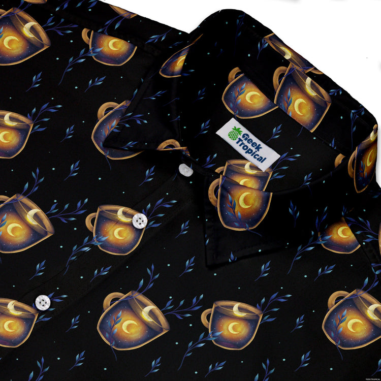 A Cup of Moonshine Button Up Shirt Geek Nerd 0925 adult sizing All Adult Button Up Shirts