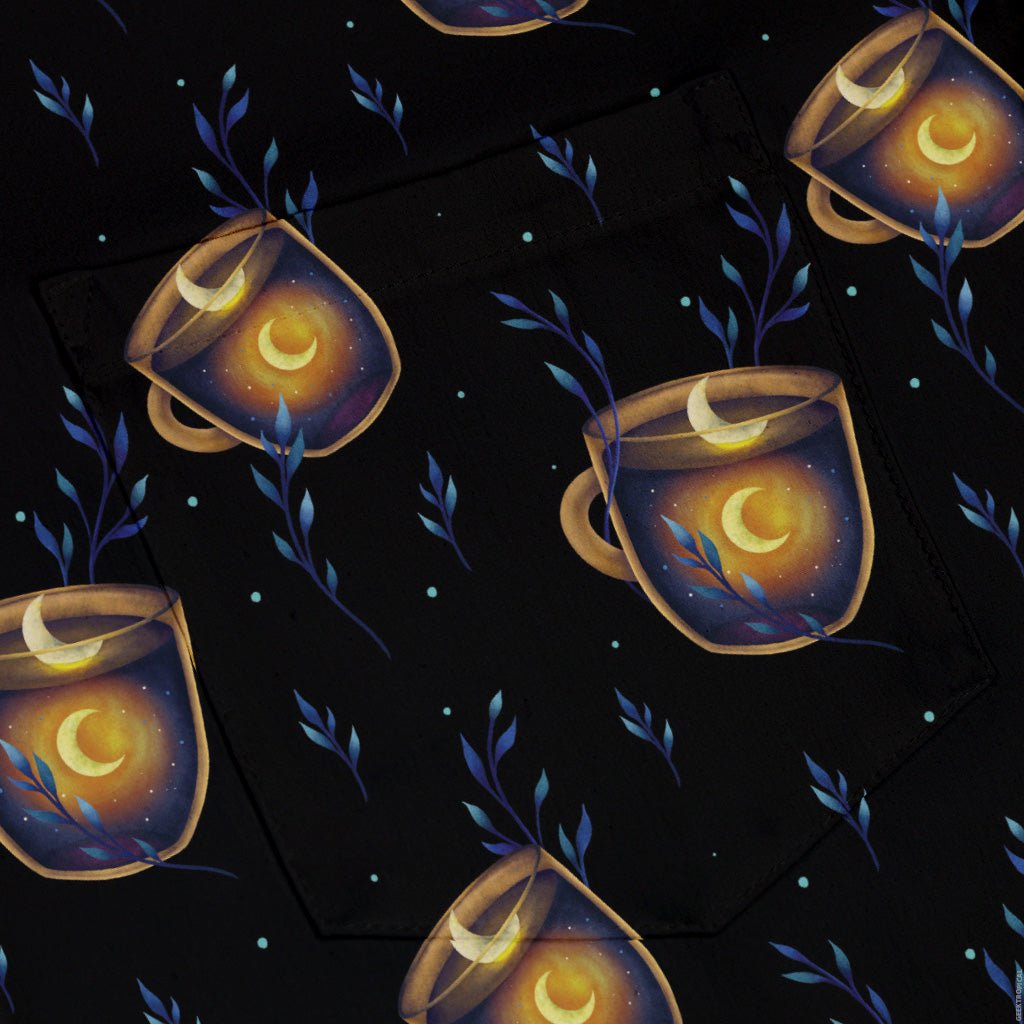A Cup of Moonshine Button Up Shirt Geek Nerd 0925 adult sizing All Adult Button Up Shirts