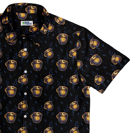 A Cup of Moonshine Button Up Shirt Geek Nerd 0925 adult sizing All Adult Button Up Shirts