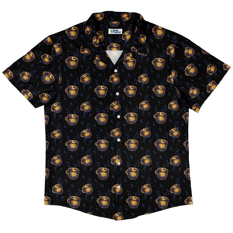 A Cup of Moonshine Button Up Shirt Geek Nerd 0925 adult sizing All Adult Button Up Shirts