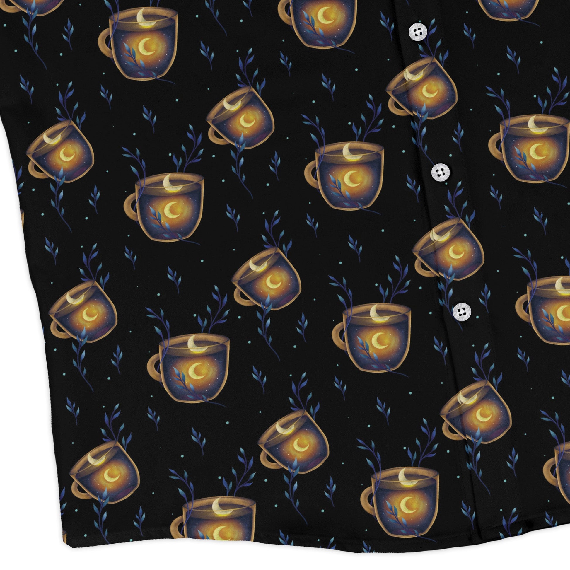 A Cup of Moonshine Long Sleeve Button Up Shirt Geek Nerd 0925 adult sizing All Adult Button Up Shirts