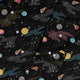 A Starry Galaxy Outer Space Long Sleeve Button Up Shirt Geek Nerd adult sizing FLOW DESC WRITING outer space & astronaut print